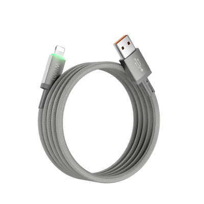 Wiwu Wi-C081 Maglink Series Illuminated Magnetic USB-A to Lightning Illuminated Fast Charging Data and Charging Cable 1M - Wiwu