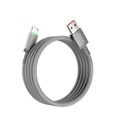 Wiwu Wi-C082 Maglink Series LED Indicator USB-A to Type-C Fast Charging Data and Charging Cable 60W 1M - 1