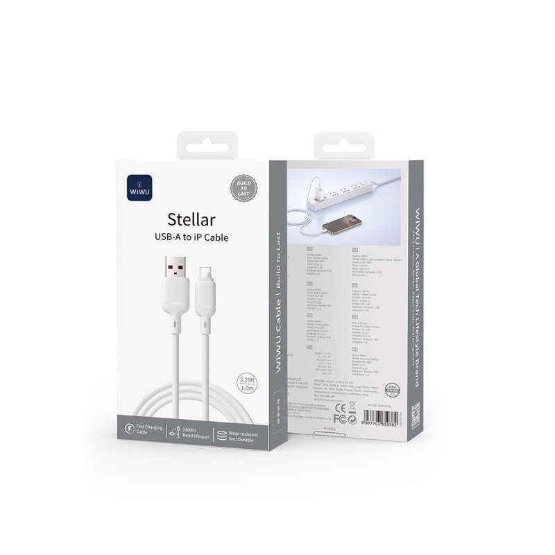 Wiwu Wi-C087 Stellar Series USB-A to Lightning Fast Charging Data and Charging Cable 1M - 5