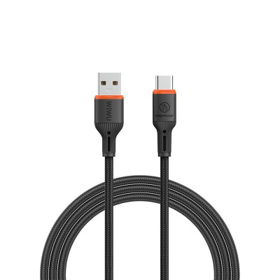 Wiwu Wi-C096 Flame Guard Serisi USB-A to Type-C Hızlı Şarj Özellikli Data ve Şarj Kablosu 1.2M - 2