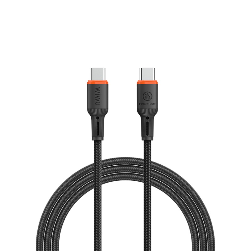 Wiwu Wi-C098 FlameGuard Serisi Type-C to Type-C Data ve Şarj Kablosu 60W 1.2M - 1