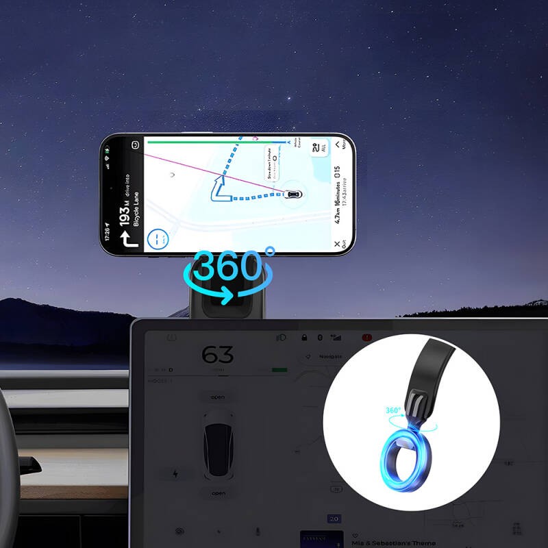 Wiwu Wi-CH053 Mago Serisi Magnetik M-safe Uyumlu Bükülebilen Eğimi ve Düz Zemin Araç Telefon Tutacağı - 6