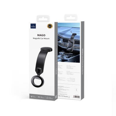 Wiwu Wi-CH053 Mago Serisi Magnetik M-safe Uyumlu Bükülebilen Eğimi ve Düz Zemin Araç Telefon Tutacağı - 7