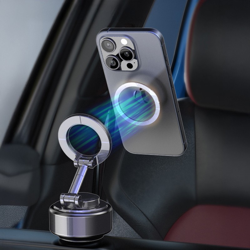 Wiwu Wi-CH056 Type-C Portlu Elektrikli Vakum Özellikli Magnetik Telefon Tutucu - 3