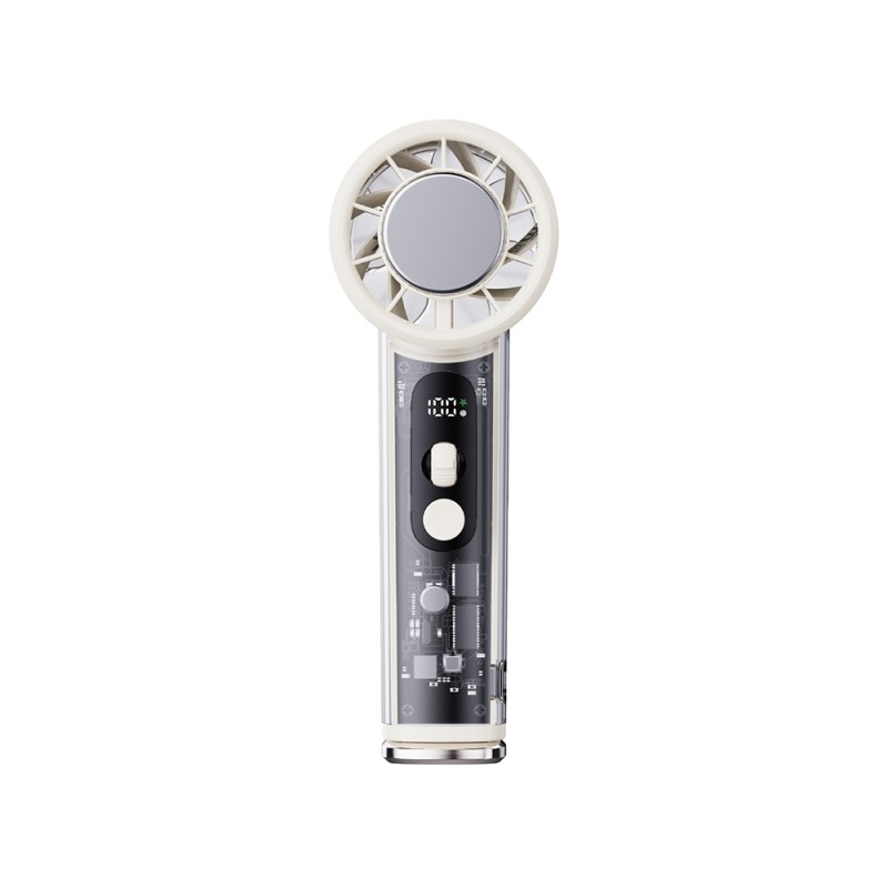 Wiwu Wi-FS019 Ice Engine Turbo Fan Series Portable Hand Cooler Fan with Digital LED Display and Transparent Design - 3