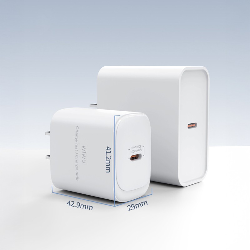 Wiwu Wi-G008 Essen Series GaN Tech PD Fast Charging Head Type-C to Type-C PD 30W Wired Charging Set - 4