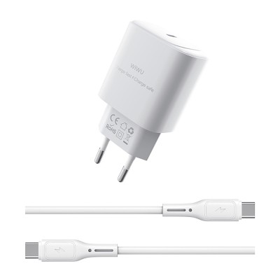 Wiwu Wi-G008 Essen Series GaN Tech PD Fast Charging Head Type-C to Type-C PD 30W Wired Charging Set - 2