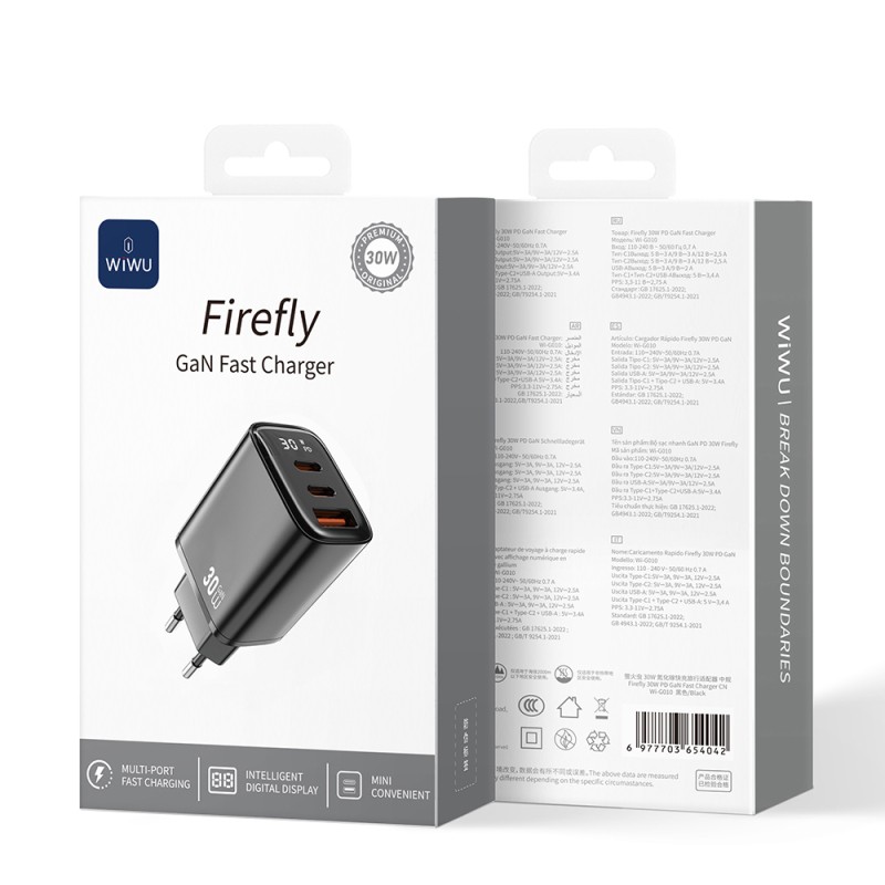 Wiwu Wi-G010 Firefly Series GaN Tech PD Fast Charging Charging Head 30W - 5