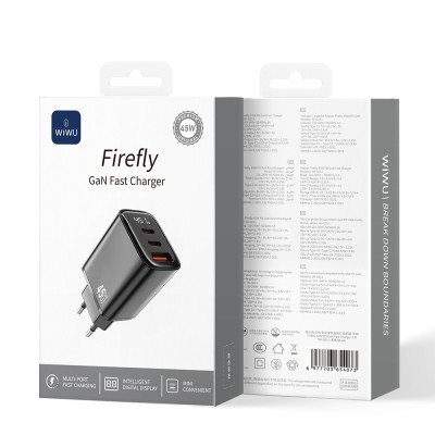 Wiwu Wi-G011 Firefly Series GaN Tech PD Fast Charging Charging Head 45W - 5