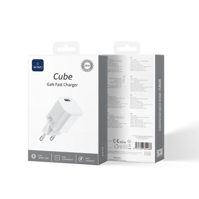 Wiwu Wi-G014 Cube Series GaN Tech PD Fast Charging Mini Charging Head 20W - 4