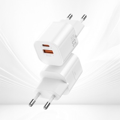 Wiwu Wi-G017 Cube Series Type-C PD & USB-A GaN Tech PD Fast Charging Mini Charging Head 33W - 3