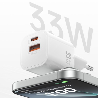 Wiwu Wi-G017 Cube Series Type-C PD & USB-A GaN Tech PD Fast Charging Mini Charging Head 33W - 6
