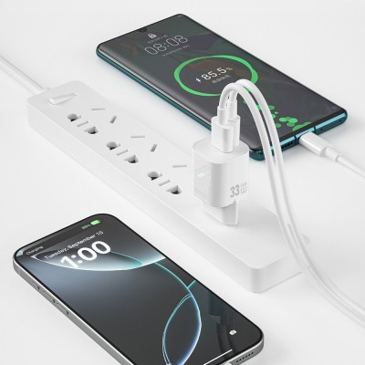 Wiwu Wi-G017 Cube Series Type-C PD & USB-A GaN Tech PD Fast Charging Mini Charging Head 33W - 7
