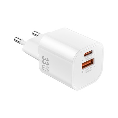 Wiwu Wi-G017 Cube Series Type-C PD & USB-A GaN Tech PD Fast Charging Mini Charging Head 33W - 11
