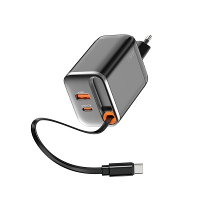 Wiwu Wi-G021 Helix Series GaN Technology Fast Charging Head USB-A to Type-C PD 45W Type-C Wired Charging Set - 1