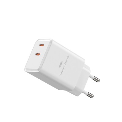 Wiwu Wi-G025 Cube Series Dual Type-C PD GaN Technology Fast Charging Head 47W - 4