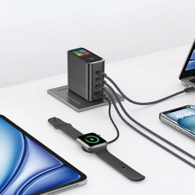 Wiwu Wi-G028 Voyager Series GaN Technology PD/QC Fast Charging Head with TFT Display 140W - 3