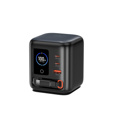 Wiwu Wi-G039 GaN Technology Type-C Cable 4-Port Desktop Charging Station 100W - Wiwu