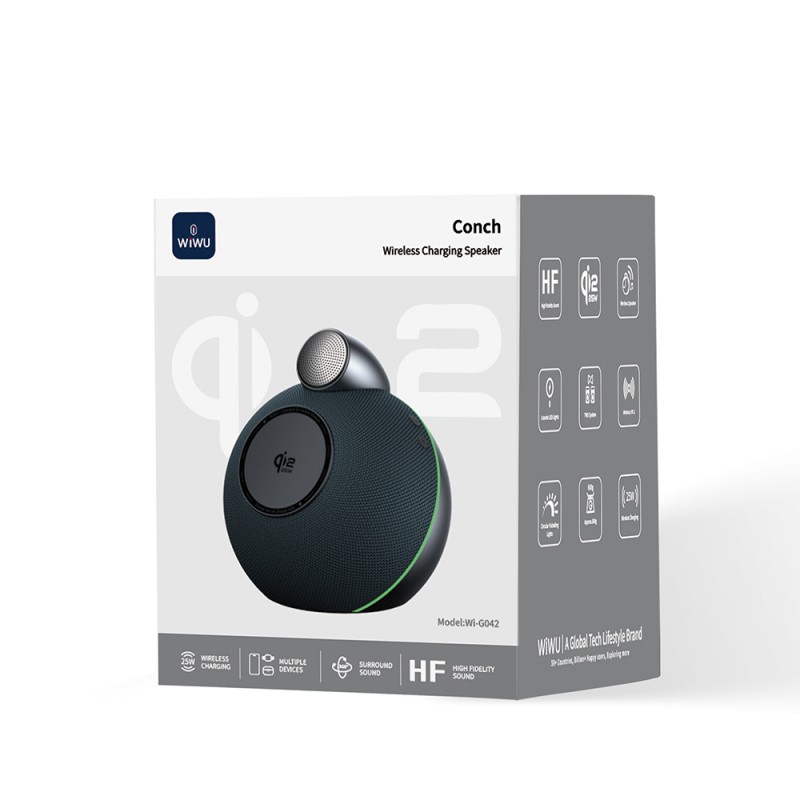 Wiwu Wi-G042 Qi2 Charging Technology Bluetooth Speaker with 25W Wireless Charging Stand - 5