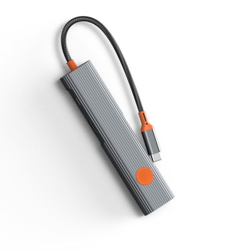 Wiwu Wi-HB005 Travel Serisi 5in1 HDMI (4K@60Hz) Girişli + RJ45 + 100W PD Type-C Hub Bağlantı İstasyonu - 4