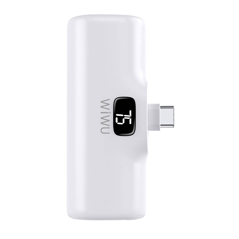 Wiwu Wi-P017 Capsule Serisi 2in1 Mini Taşınabilir Standlı Type-C Powerbank 5000mAh - Beyaz