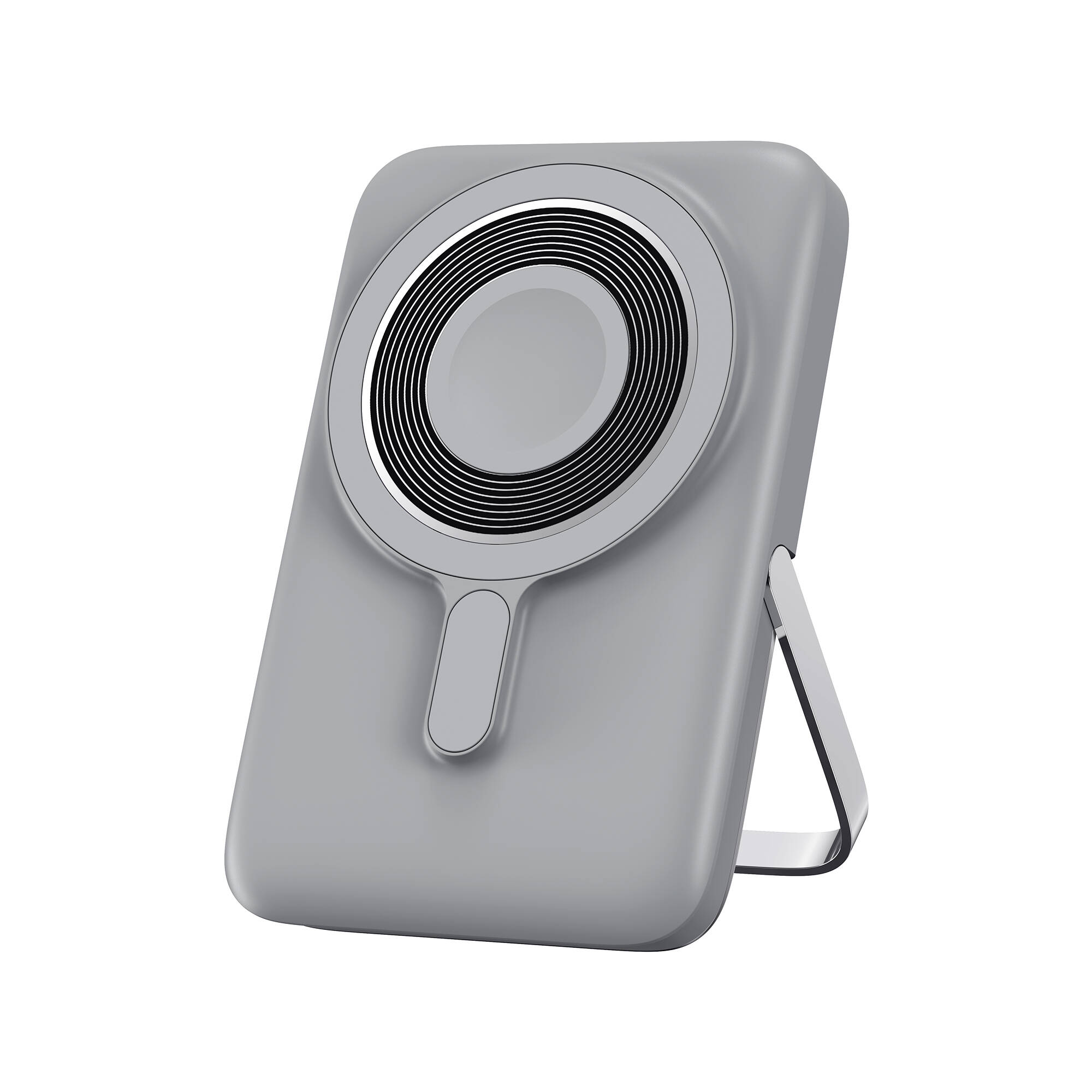 Wiwu Wi-P018 Elite Serisi Led Ekranlı M-safe Powerbank Wireless 15W 10000mAh - Gri