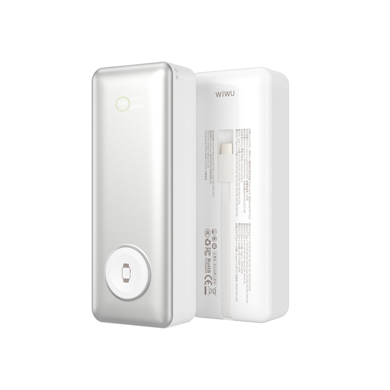 Wiwu Wi-P023 Elite Series Digital LED Display Smart Watch Wireless Charging Portable Power Bank 20000mAh 145W - 5