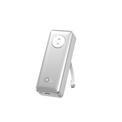 Wiwu Wi-P023 Elite Serisi Dijital LED Göstergeli Akıllı Saat Kablosuz Şarj Özellikli Taşınabilir Powerbank 20000mAh 145W - 1