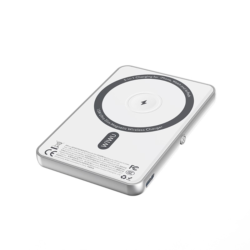 Wiwu Wi-P034 Wireless Powerbank with Digital LED Indicator Stand 5000mAh 15W - 8