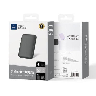 Wiwu Wi-P037 Magsafe Wireless Powerbank 5000mAh 15W with Qi Charging Technology and LED Light Indicator - 9