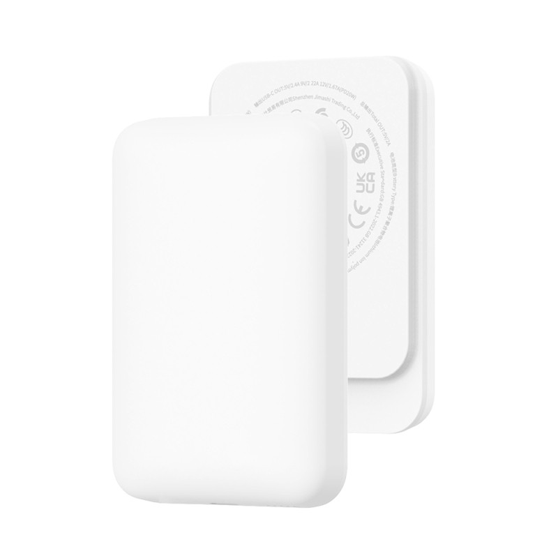 Wiwu Wi-P037 Qi Şarj Teknolojili LED Işık Göstergeli M-safe Kablosuz Powerbank 5000mAh 15W - 1