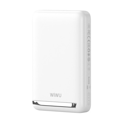 Wiwu Wi-P043 LED Işık Göstergeli Standlı Taşınabilir M-safe Wireless Powerbank 10.000mAh 15W - 1