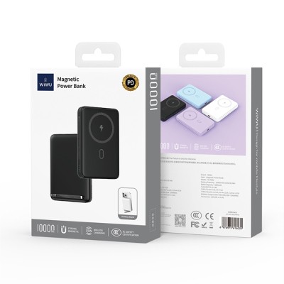 Wiwu Wi-P043 LED Işık Göstergeli Standlı Taşınabilir M-safe Wireless Powerbank 10.000mAh 15W - 15