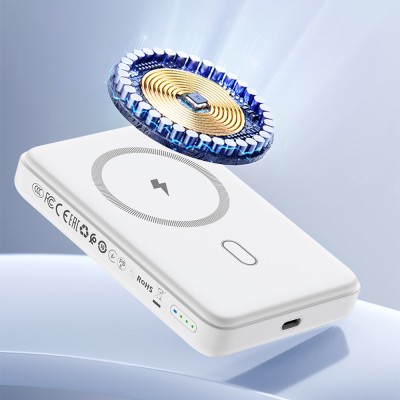 Wiwu Wi-P043 LED Işık Göstergeli Standlı Taşınabilir M-safe Wireless Powerbank 10.000mAh 15W - 12