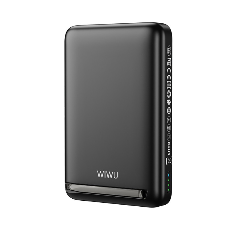 Wiwu Wi-P043 LED Işık Göstergeli Standlı Taşınabilir M-safe Wireless Powerbank 10.000mAh 15W - 3