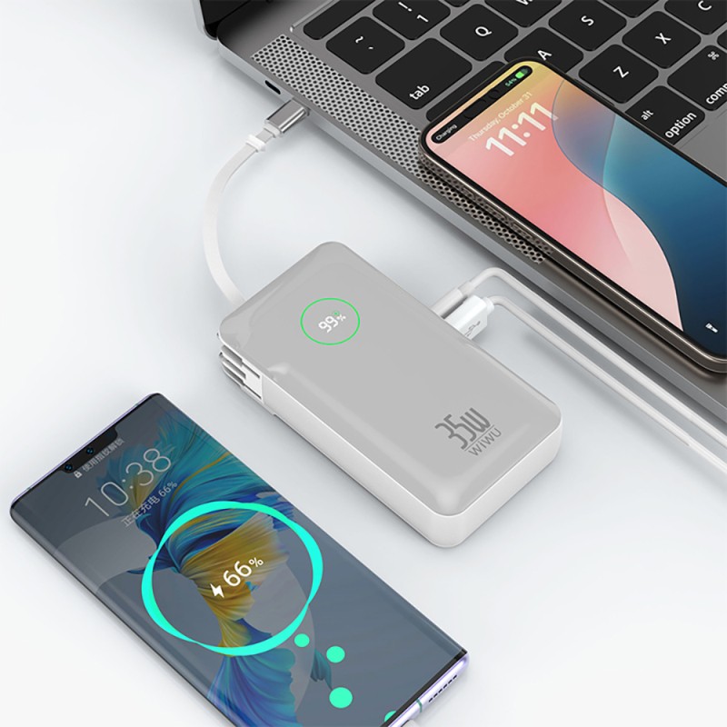 Wiwu Wi-P049 Noble Series Type-C Wired Digital LED Display Powerbank PD 35W 10000mAh - 7