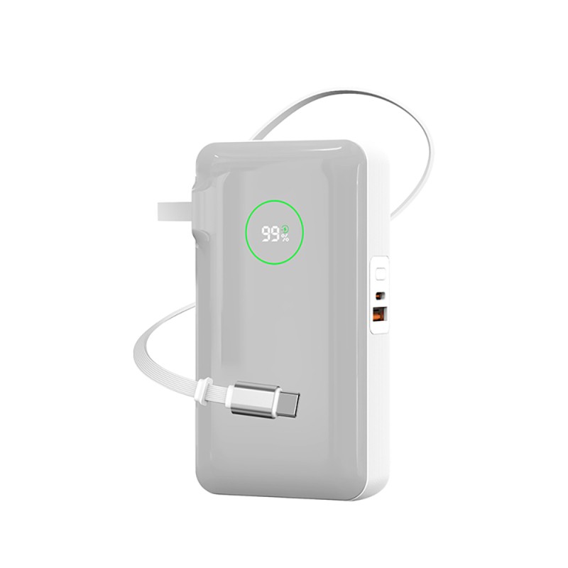 Wiwu Wi-P049 Noble Serisi Type-C Kablolu Dijital LED Göstergeli Powerbank PD 35W 10000mAh - 3