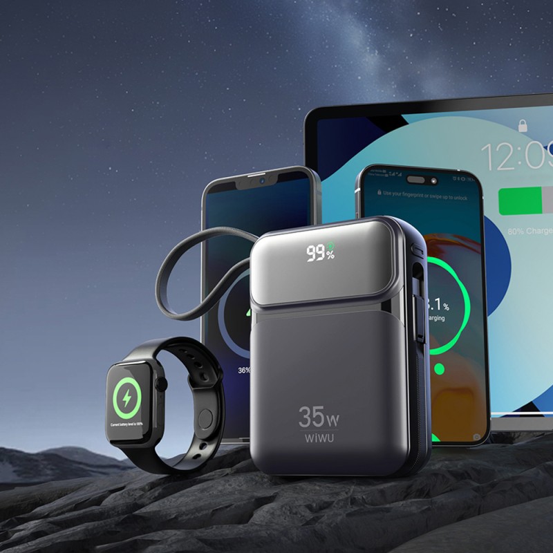 Wiwu Wi-P052 Galaxy Serisi Type-C Lightning Çıkışlı Taşınabilir Powerbank PD 35W 10000mAh - 11