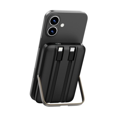Wiwu Wi-P077 Pionner Series Portable Wireless Charging and PD 20W Fast Charging Stand Power Bank 15W 10000mAh - 8