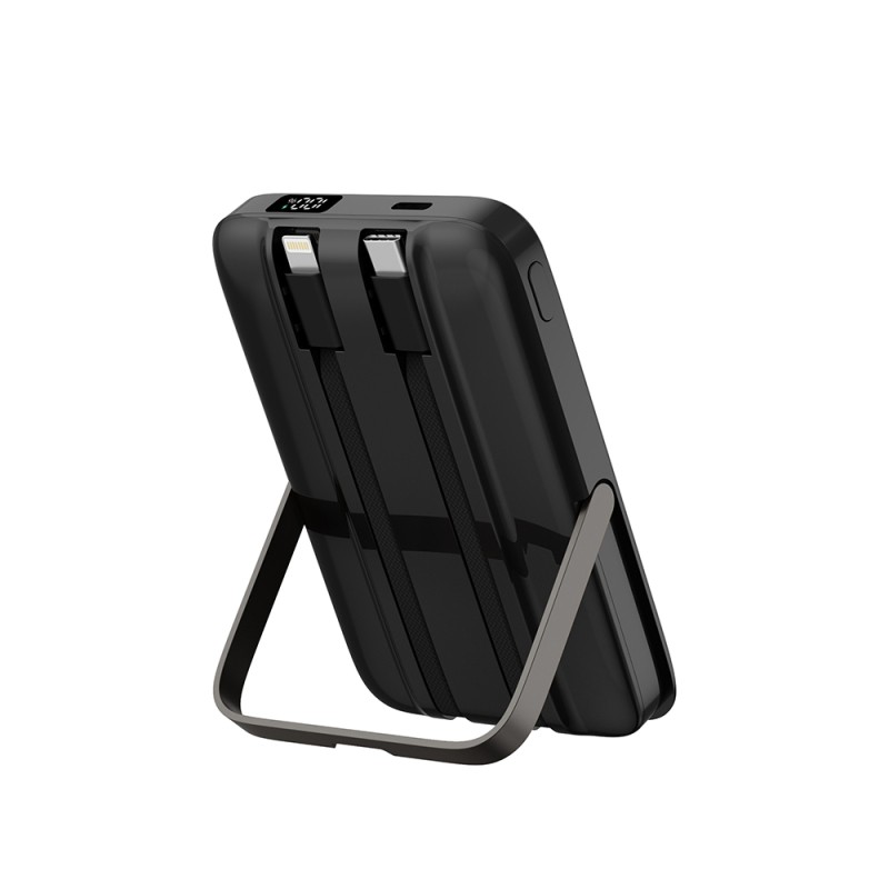 Wiwu Wi-P077 Pionner Series Portable Wireless Charging and PD 20W Fast Charging Stand Power Bank 15W 10000mAh - 10