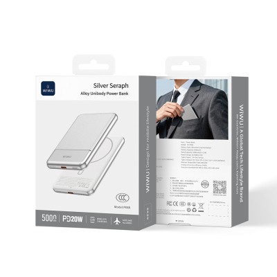 Wiwu Wi-P088 PD 20W Wireless Power Bank 5000mAh 15W with LED Light Indicator - 10