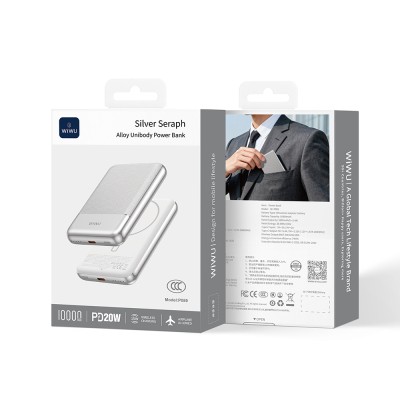 Wiwu Wi-P089 LED Işık Göstergeli PD 20W Kablosuz Powerbank 10.000mAh 15W - 7