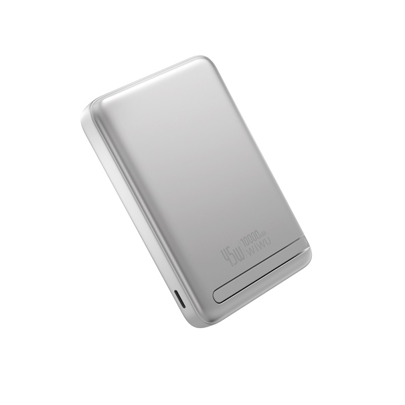 Wiwu Wi-P090 Mag Pro Serisi Qi2 Şarj Teknolojili Standlı 45W Taşınabilir M-safe Wireless Powerbank 10.000mAh - 3