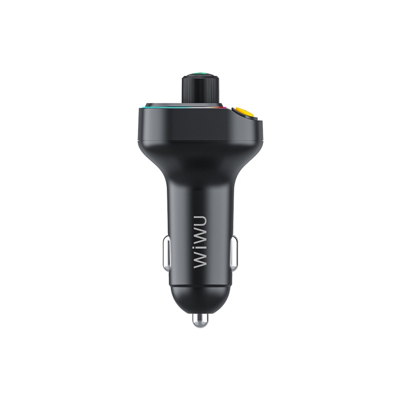 Wiwu Wi-QC031 RGB Bluetooth Transmitter MP3 Type-C and USB-A Car Charger - 4