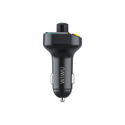 Wiwu Wi-QC031 RGB Bluetooth Transmitter MP3 Type-C ve USB-A Araç Şarjı - 4