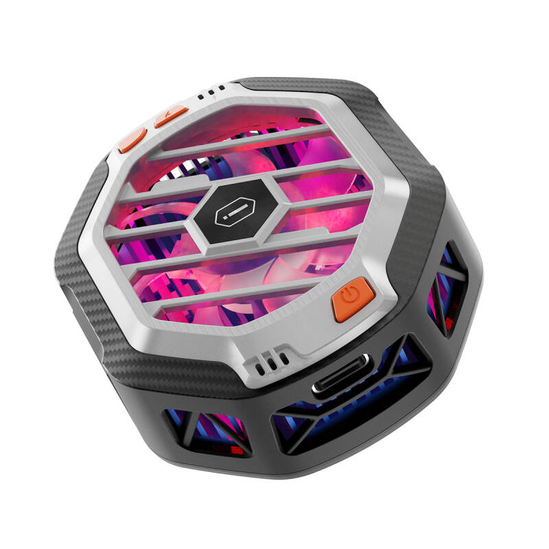 Wiwu Wi-R001 15W M-safe Şarj Özellikli RGB Işıklı Telefon Soğutucu Fan - 2