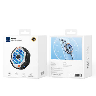 Wiwu Wi-R001 15W M-safe Şarj Özellikli RGB Işıklı Telefon Soğutucu Fan - 4