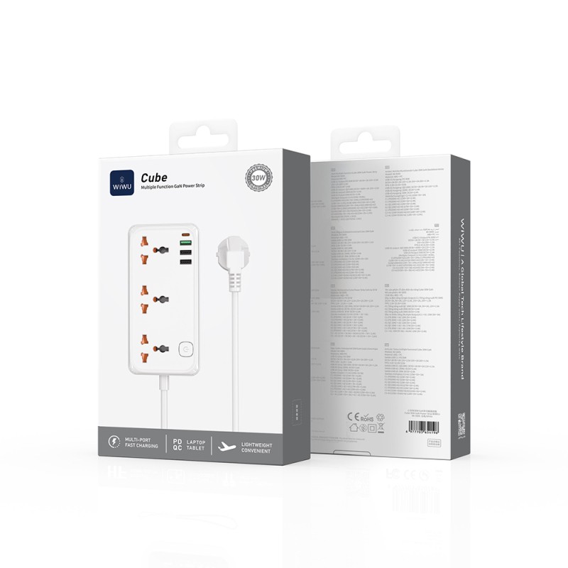 Wiwu Wi-S005 GaN Tech Power Strip Multiple Socket 30W - 7