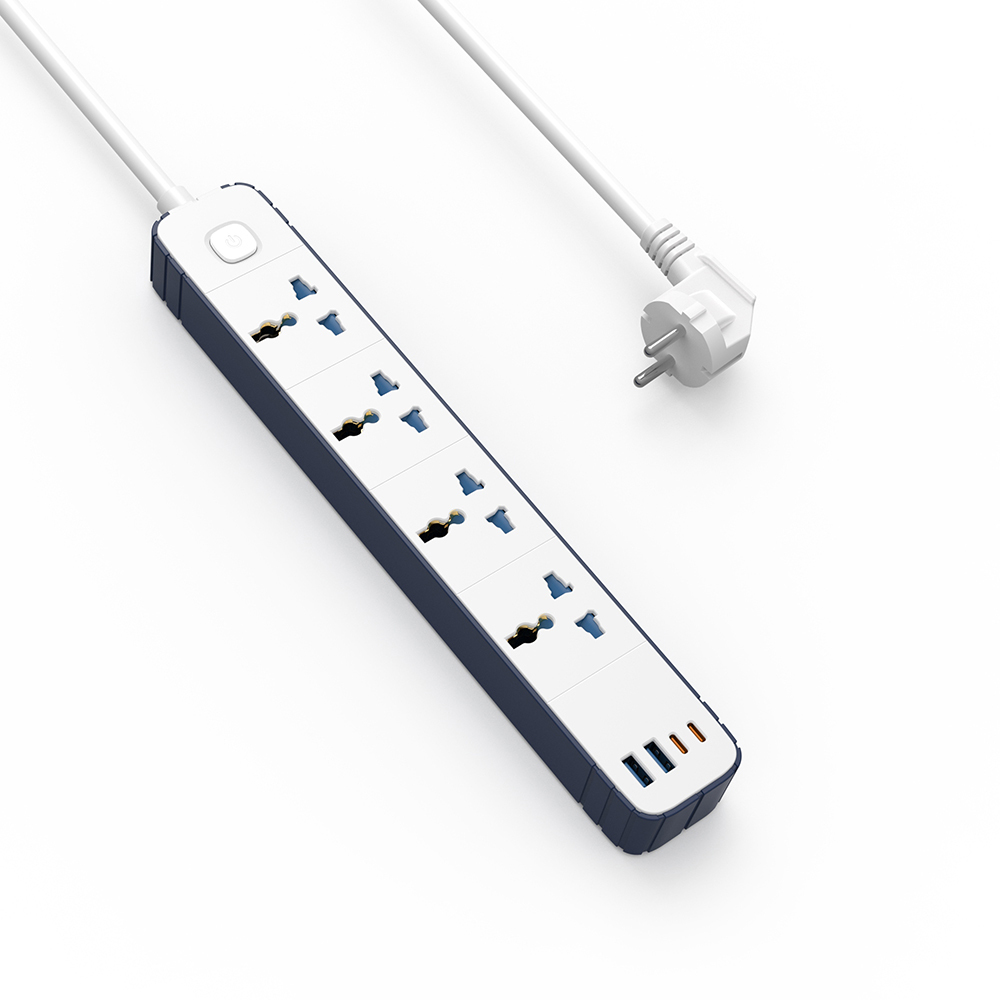 Wiwu Wi-S007 20W GaN Tech Power Strip 8 in 1 Çoklu Priz 2M - Beyaz