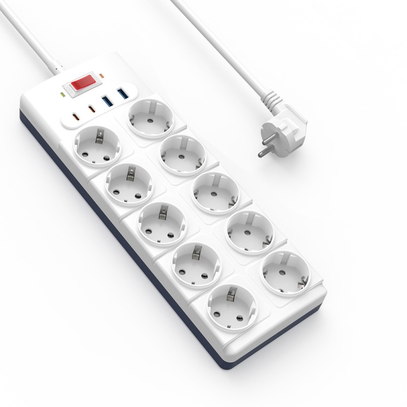 Wiwu Wi-S008 20W GaN Tech Power Strip 14 in 1 Çoklu Priz 2M - 1